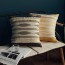 Home And Hotel Decorative Bed Use Modern Cotton Woven Striped Square Sublimation Gray Cushion Cover For Sofa 