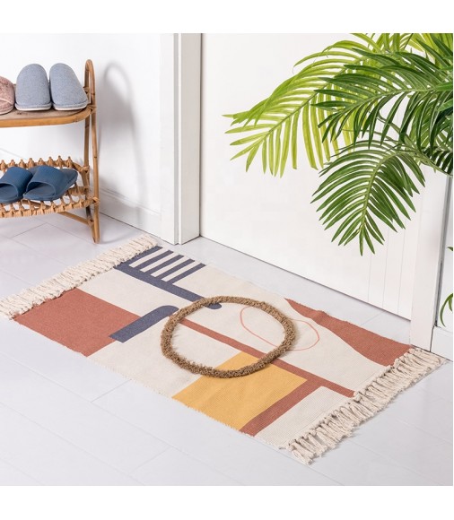 Wholesale Modern Hot Selling Abstract Living Room Floor Decor Hand Tufted Colourful Carpets And Rugs Outdoor Custom Door Mats 