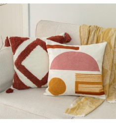 2022 New Arrivals Boho Nordic Farmhouse Cushion Cover Home Decoration Cotton Woven Tufted Sofa Decor Throw Pillow Case 