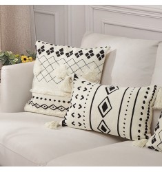 Hot Nordic Style Tufted Cushion Covers Home Decorative Printed Cheap Waist Boho Cushion Covers For Sofa Throw Pillow Covers 