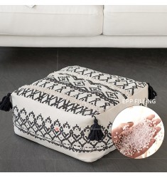 Hot Selling Hand Made Foot Ottoman Pouf Sofa Stool Round Moroccan Tufted Oem Beanbag Foam Pouf Filling Sofa Furniture Stool 