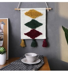 2022 New Arrivals Christmas Boho Farmhouse Colorful Wall Tapestry Kids Room Decor Cotton Woven Custom Tapestry Wall Hanging 