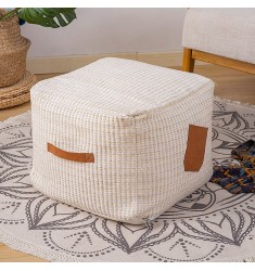 2022 New Top Quality Moroccan Pouf Modern Pouf Stool Ottoman Outdoor Bohemian Woven Poufs For The Living Room Decoration 