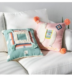 18x18 Boho Home Sofa Couch Decor Square Geometric Handmade Woven Tufted Floor Throw Pillow Cushion Cover 
