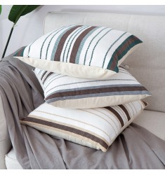 New Design Blank And White Machine Woven Cotton Throw Cushion Pillow Cover For Sofa Home Decor White Cushion Cover 
