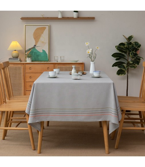 New Design Plain Color 100% Cotton Woven Fabric Hotel Buy Table Cloths For Kitchen Home 