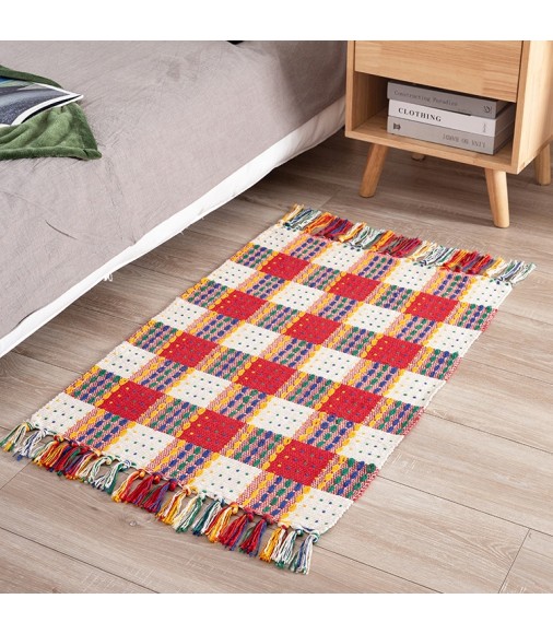 New Hot Selling Livingroom Decorative Floor Mat For Bedroom Home Decoration Carpets And Rugs Colorful Boho Woven Area Rug Carpet 