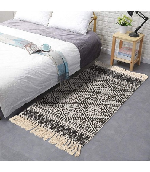 2022 Boho Style Home Decor Cotton Woven Floor Indoor Outdoor Living Room Carpets And Rugs For Sale 