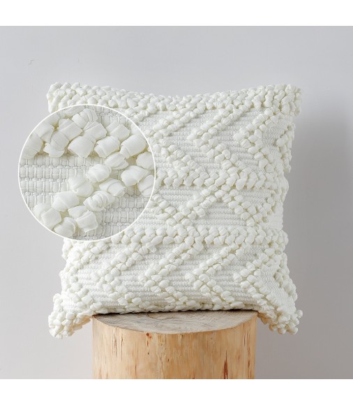 New Arrival High Quality Boho Handmade Geometric Cushion Cover Fabric Woven Decorative Throw Pillow Cover 