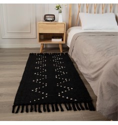 Hot Selling Boho Rugs Farmhouse Living Room Decor Hand Knotted Tassel Handmade Woven Geometric Carpets And Rugs 