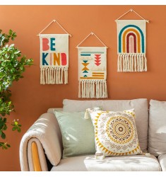 Wholesale Boho Custom Woven Embroidery Colorful Tapestry Bohemian Ins Home Kids Baby Room Decor Art Wall Tapestry Hanging 