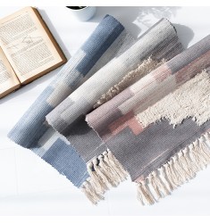 Hot Selling Tassel Modern Nordic Area Rug Living Room Decorative Custom Gradient Printed Carpet 