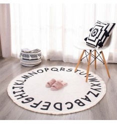 Home Decor Round Printed Wholesale Woven Bedroom Living Room Carpet Throw Low Moq Tassel Letters Modern Rugs 