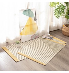 Modern Wholesale Woven Print Geometry Living Room Area Carpet Ethnic Style Throw Triangle Tassel Simple Boho Rugs 