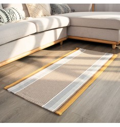 High Quality Modern Wholesale Bohemian Stripe Cotton Woven Modern Area Rugs For Living Room Office Bedroom Washable Area Rug 