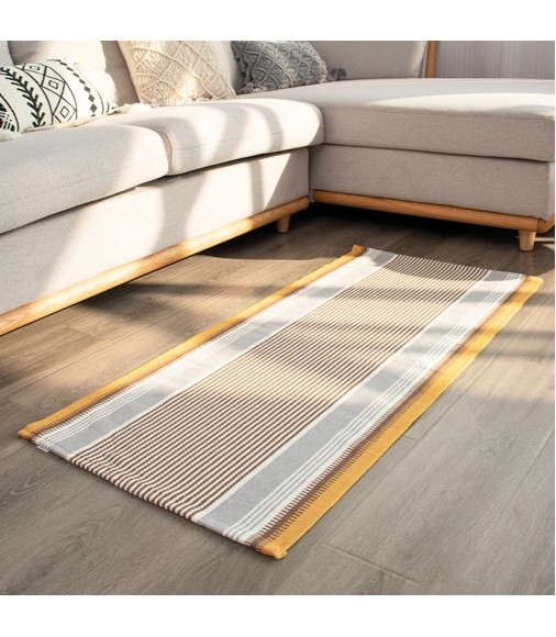 High Quality Modern Bohemian Stripe Cotton Woven Modern Area Rugs For Living Room Office Bedroom Washable Area Rug 