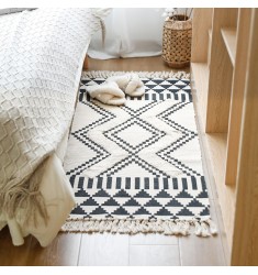 Modern Home Decor Mosaic Hand Tufted Bohemian Area Carpet Living Room Wholesale Tassel Nordic Rugs 
