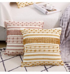 Modern Woven Decorative Pillow Cover Fashion Decor Fabric Stripe Farehouse Sofa Boho Pillow Cover 
