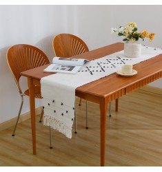 Hot Selling Cotton Woven Modern Table Runner Boho Jacquard Striped Nordic Home Table Decor Farmhouse Dining Table Runner 