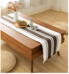 Hot Selling Modern Design High Quality Table Runner Boho Farmhouse Cotton Woven Stripe Home Dinning Table Runner Decorations 