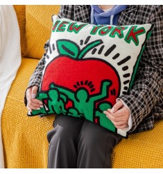New Christmas Modern Chain Embroidered Sofa Pillow Cover Colorful Tufted Boho Cushion Cover For Home Decoration 
