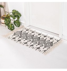 Top Quality Custom Modern Geometric Rugs And Carpets Rcotton Woven Nordic Style Printed Area Rug Indoor Outdoor Floor Doormats 