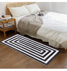 2022 New Design Wholesale Geometric Cotton Woven Modern Style Bedroom Living Room Floor Silk Printed Rug 