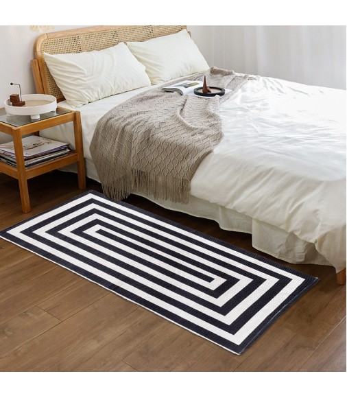 2022 New Design Wholesale Geometric Cotton Woven Modern Style Bedroom Living Room Floor Silk Printed Rug 