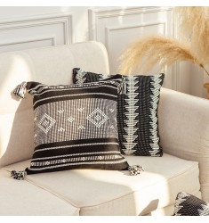 New Custom Christmas Boho Luxury Home Decorative Machine Cotton Woven Throw Pillow Covers Sofa Cushion Covers 