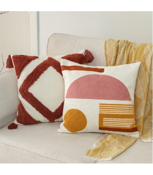 2022 New Arrivals Boho Nordic Farmhouse Cushion Cover Home Decoration Cotton Woven Tufted Sofa Decor Throw Pillow Case 