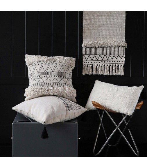 Wholesale Nordic Modern Style Cushion Cover Home Living Room Decorative Sofa Couch Sublimation Blank Cotton Printed Pillow Cover 