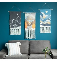 Wholesale Boho New Design Custom Tapestries Cotton Woven Tapestry Printed Pattern Wall Hanging Decor Tapestry Wall Hanging 