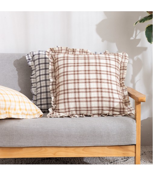 New Arrival Farmhouse Christmas Colorful Plaid Throw Pillow Cover Case Modern Home Wedding Decorative Boho Cushion Cover 