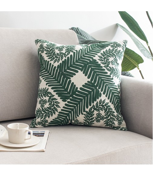 2022 Nordic Boho Style Modern Rainforest Plant Printed Cushion Cover Woven Home Sofa Decorative Pillow Cover 