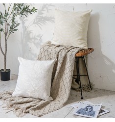 New Design Nordic Custom Luxury Pillow Case Home Decorative Cotton Woven Jacquard Weave Throw Pillow Cushion Cover 