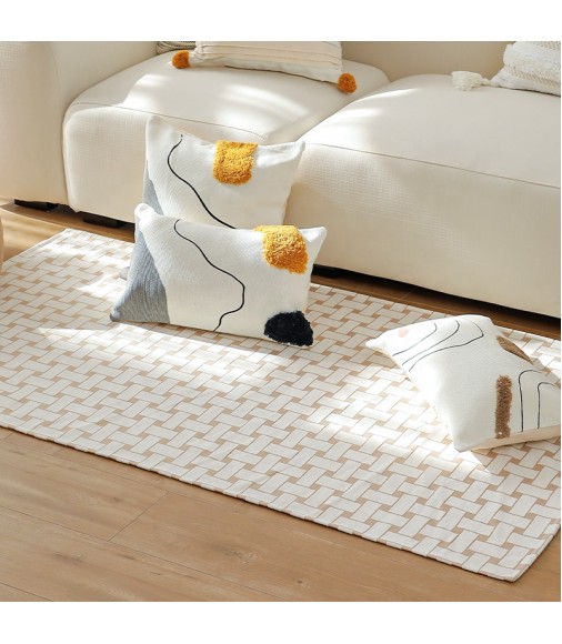 New designer nordic korean style chenille anti-slip mat jacquard multifunctional large area rugs for home floor decor