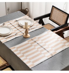 Amazon Hot Selling Machine Woven Modern Style Jacquard Double Sided Placemat Sets For Dinning Table Decoration 