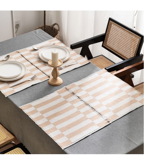 Amazon Hot Selling Machine Woven Modern Style Jacquard Double Sided Placemat Sets For Dinning Table Decoration 