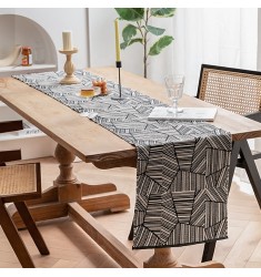 New Products 2022 Unique Modern Style Table Runner Decoration Jacquard Reversible Woven Table Runners For Table Decor 