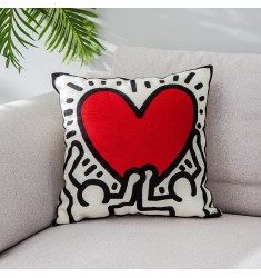 Designer Cartoon Best Quality Christmas Decorative Sofa Embroidered Pillow Cover For Kids Room Decor 