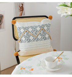 Spring Top Selling Products Farmhouse Style Green Printing Home Decorative Cushion Cover Yarn