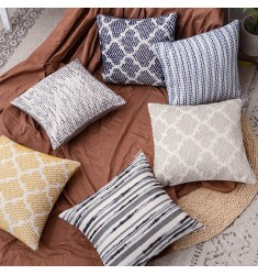 Top Selling Products In Alibaba Farmhouse Style Woven Stripe Pillow Case Factory Price Pillow Covers 
