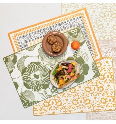 New Arrival Rts Low Moq Kitchen Use Digital Printed Round Table Mat Pvc Leather Placemat For Round Tables 