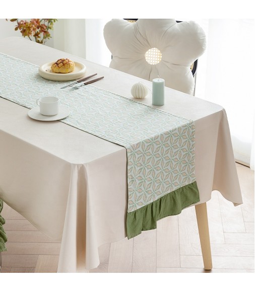 2022 New Trending Korean Style 100% Cotton Printing Table Runner For Table Decor 