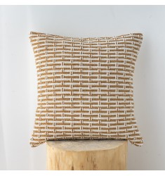 Trending Products 2022 New Arrival Farmhouse Decor Brown And Beige Neutral Texture Woven Throw Pillow Cover 