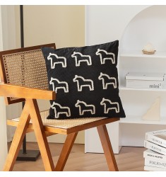 Trending Products New Arrivals Modern Home Decor 18 Inch Corduroy Unicorn Embroidery Cushion Cover 