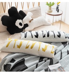 New Girls And Guys College Dorm Room Essentials Tulip Jacquard Soft Long Body Pillow 