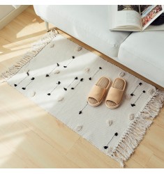 Boho Farmhouse Designer Rugs Custom Floor Mat Modern White Carpets And Rugs Living Room Decor Woven Hand Tufted Area Rug 