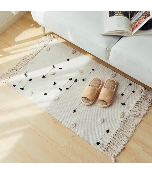 2022 Boho Farmhouse Designer Rugs Custom Floor Mat Modern White Carpets And Rugs Living Room Decor Woven Hand Tufted Area Rug 