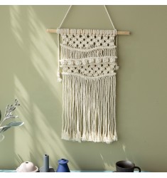 New 100% Handmade Cotton Cord Home Macrame Wall Decor Ornament Handwoven Boho Macrame Wall Hanging Wall Art Decor 